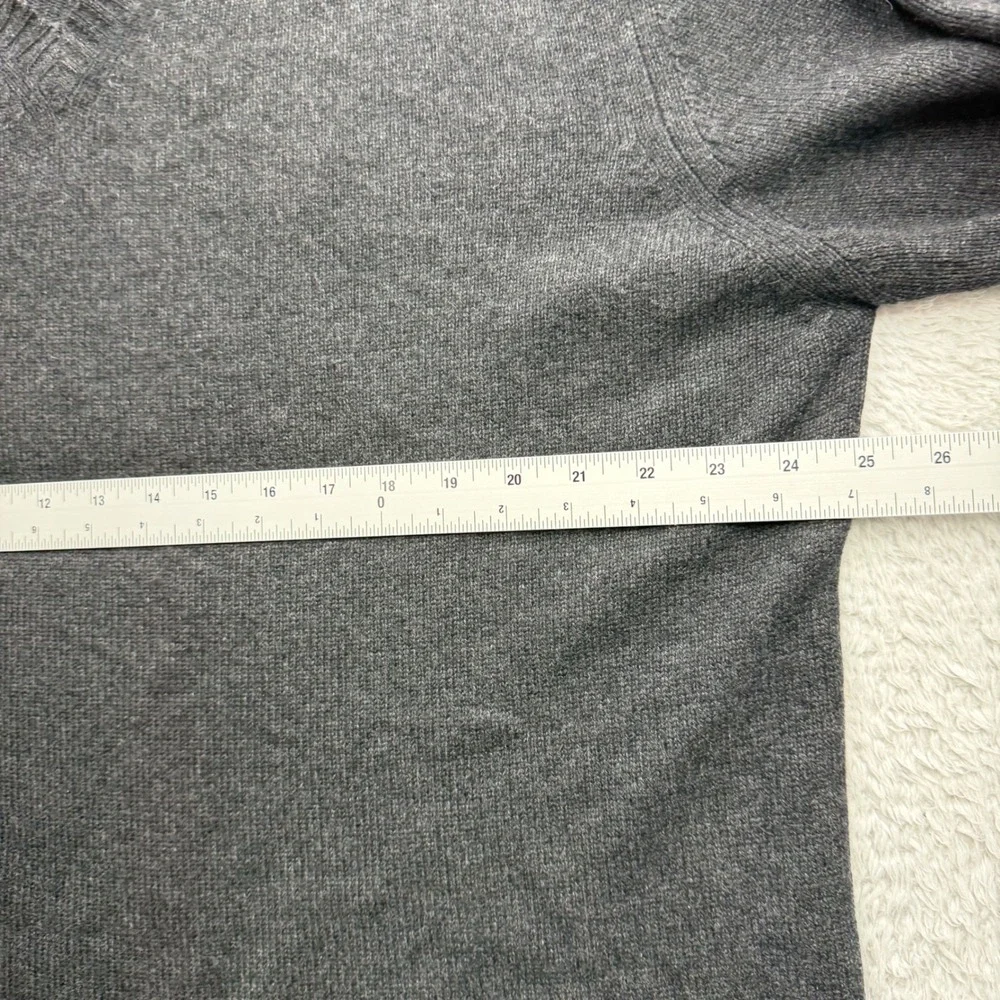 Banana Republic Mens 100% Cashmere V-Neck‎ Sweater Charcoal Gray XL 54023